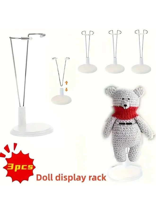 3pcs Adjustable Height Upright Display Stand For Action Figures Dolls Collectible Toys - Image 1